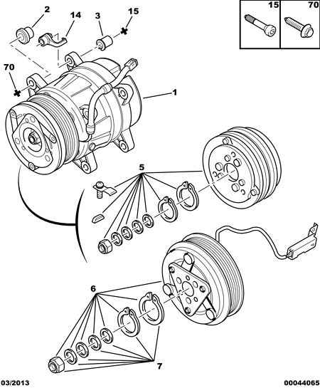 PEUGEOT 6453.JW - Air conditioned compressor detail: 01 pcs. onlydrive.pro