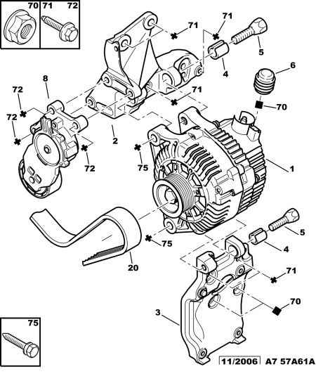 CITROËN 5751.H6 - Belt Tensioner, v-ribbed belt onlydrive.pro