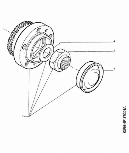 Opel 3 74 018 - Rear free wheel hub: 02 pcs. onlydrive.pro