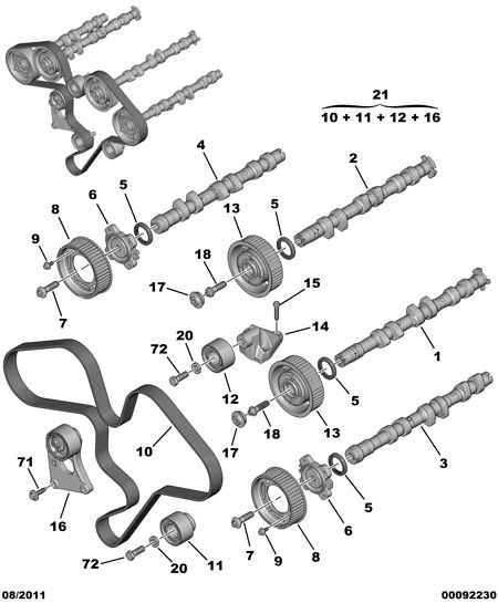 PEUGEOT 0830.58 - Deflection / Guide Pulley, timing belt onlydrive.pro