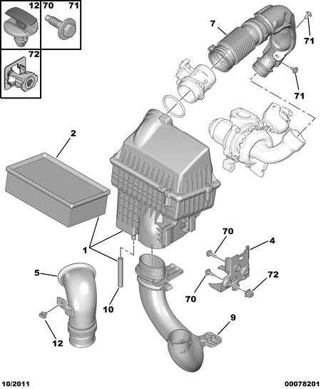 CITROËN 1444 TE - Air filter air hose air resonator: 01 pcs. onlydrive.pro