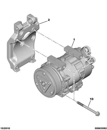 CITROËN 6453.YJ - Air conditioned compressor detail: 01 pcs. onlydrive.pro