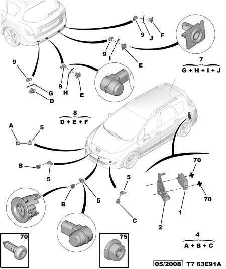 CITROËN 6590 EF - Sensor, parking assist onlydrive.pro