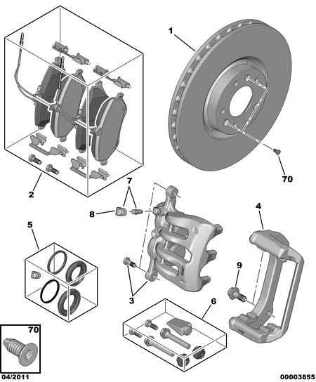 CITROËN 4427 C4 - Front brakes disc caliper friction pad: 02 pcs. onlydrive.pro