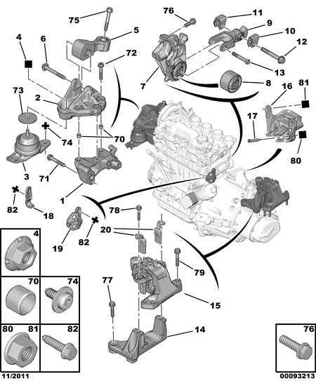 CITROËN 1807 FH - Fixing power unit: 01 pcs. onlydrive.pro