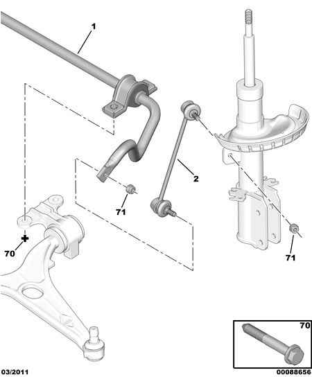 CITROËN 5087 51 - Rod / Strut, stabiliser onlydrive.pro