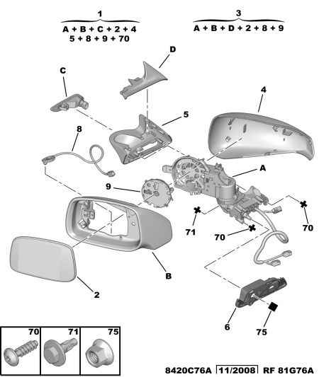 PEUGEOT 8151 FX - Spoguļstikls, Ārējais atpakaļskata spogulis onlydrive.pro