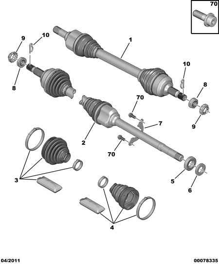 CITROËN 3272 RL - Joint Kit, drive shaft onlydrive.pro