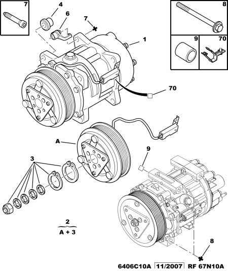 CITROËN 6453.TA - Air conditioned compressor detail: 01 pcs. onlydrive.pro