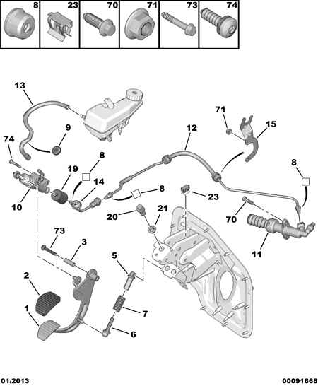 CITROËN 2182 A0 - Clutch control master cylinder: 01 pcs. onlydrive.pro