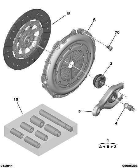 PEUGEOT 2053.03 - Clutch wtht ret mech plate bearing buffe: 01 pcs. onlydrive.pro