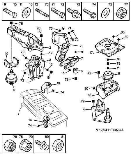 CITROËN 1844 51 - Fixing power unit: 01 pcs. onlydrive.pro