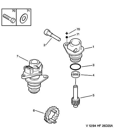 PEUGEOT 2645 12 - Tachometer control screw manual gearbox: 01 pcs. onlydrive.pro