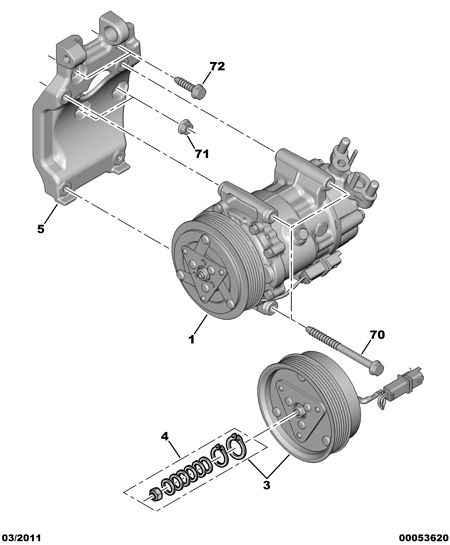 PEUGEOT 6453.QJ - Compressor, air conditioning onlydrive.pro