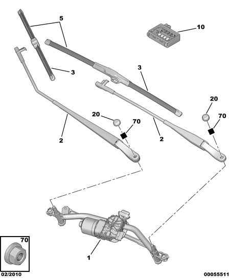 PEUGEOT 6423 A4 - Windscreen wiper motor - conrod assy: 01 pcs. onlydrive.pro