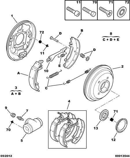 PEUGEOT 4241 L4 - Brake Shoe Set onlydrive.pro