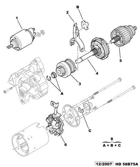 PEUGEOT 5821 G7 - Armature, starter onlydrive.pro