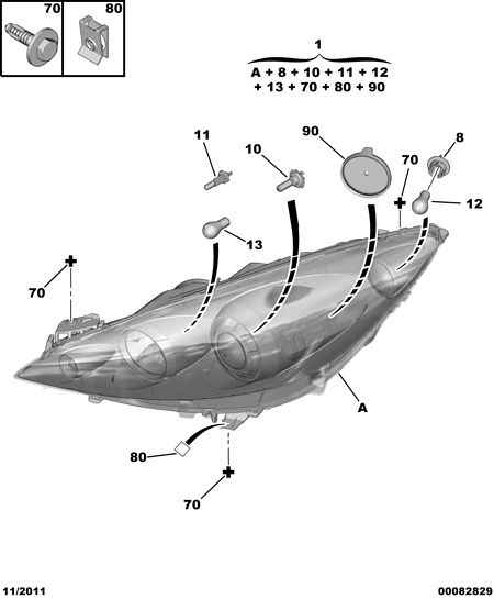 PEUGEOT 6208 F5 - Headlight onlydrive.pro