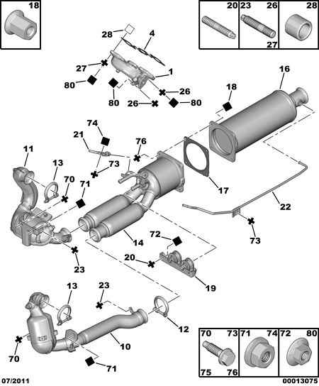 PEUGEOT 1709 28 - Gasket, exhaust pipe onlydrive.pro