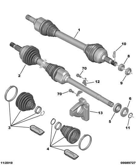 PEUGEOT 3287.96 - Driveshaft: 02 pcs. onlydrive.pro