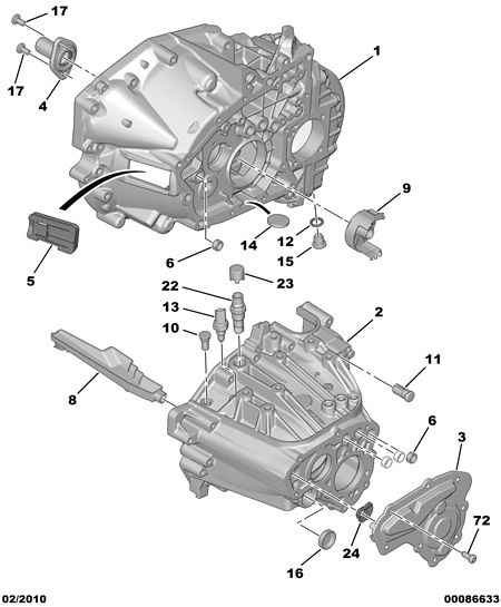 Opel 2105 50 - Engine clutch housing manual gearbox: 01 pcs. onlydrive.pro