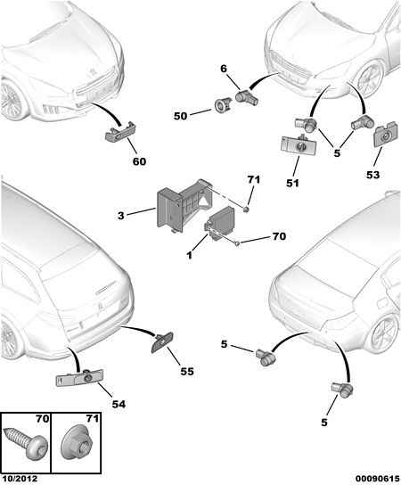 PEUGEOT (DF-PSA) 6590 QS - Sensor, parking assist onlydrive.pro