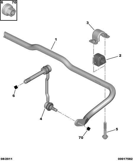 CITROËN 5087 52 - Rod / Strut, stabiliser onlydrive.pro