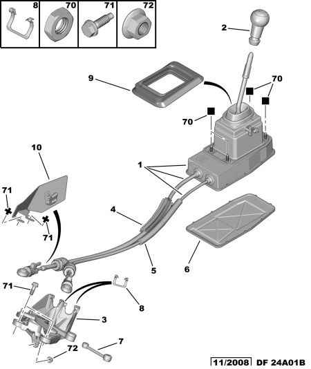 PEUGEOT (DF-PSA) 2452 A5 - Repair Kit, gear lever onlydrive.pro