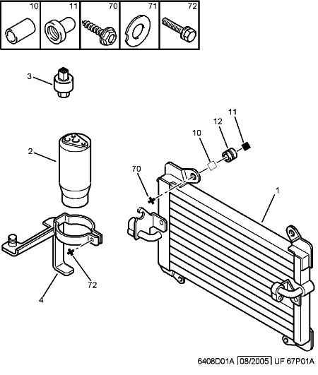 Land Rover 6455 AE - Condenser - drier unit: 01 pcs. onlydrive.pro