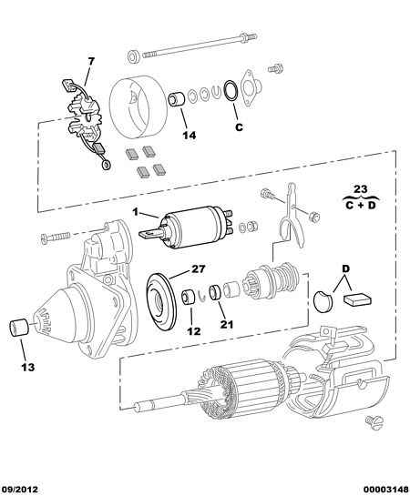 PEUGEOT 5826 08 - Starter Bush, clutch housing onlydrive.pro