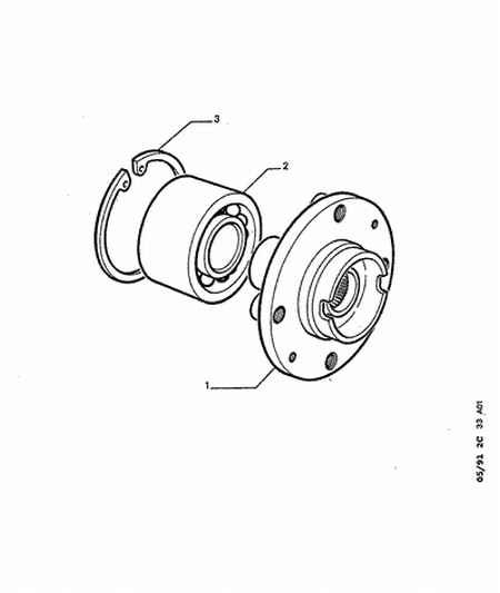 PEUGEOT 3345.35 - Bearing Kit, wheel hub onlydrive.pro