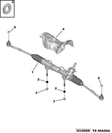 PEUGEOT 4001 P5 - Steering Gear onlydrive.pro