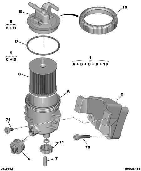 PEUGEOT (DF-PSA) 1906 A2 - Fuel filter onlydrive.pro