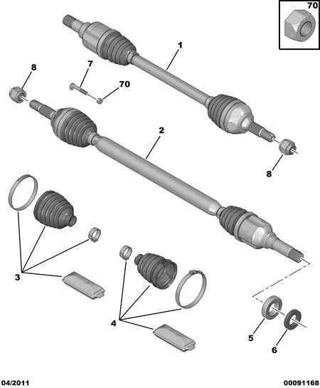 CITROËN 3293.A5 - Driveshaft: 01 pcs. onlydrive.pro