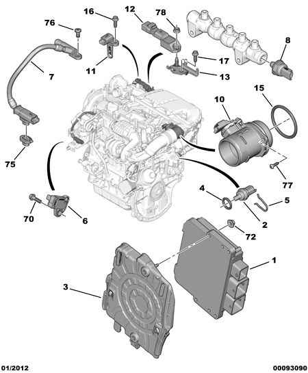 PEUGEOT (DF-PSA) 1920 LH - Sensor, boost pressure onlydrive.pro