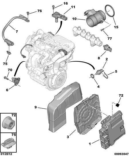 PEUGEOT 1920 TL - Sensor, fuel pressure onlydrive.pro