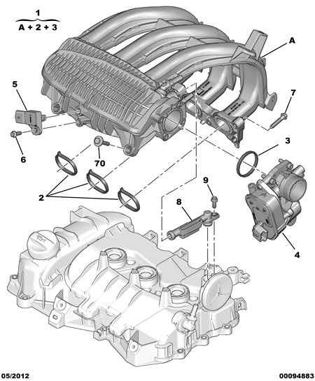 CITROËN 16 087 337 80 - Gasket Set, intake manifold onlydrive.pro