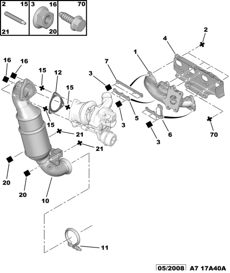 CITROËN V7 616 895 80 - Gasket, exhaust manifold onlydrive.pro