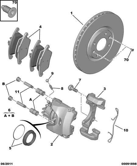 CITROËN 4254-88 - Brake Pad Set, disc brake onlydrive.pro