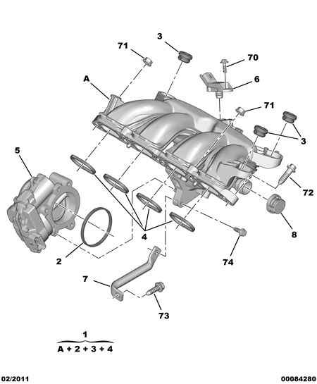 CITROËN 0348.S9 - Gasket Set, intake manifold onlydrive.pro