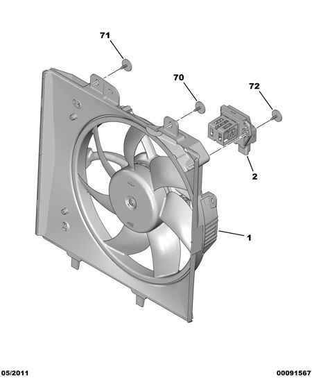 PEUGEOT 96 752 809 80 - Engine motor driven fan tube: 01 pcs. onlydrive.pro