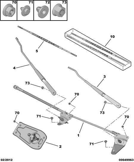 PEUGEOT 6426 S4 - Windscreen wiper motor - conrod assy: 02 pcs. onlydrive.pro