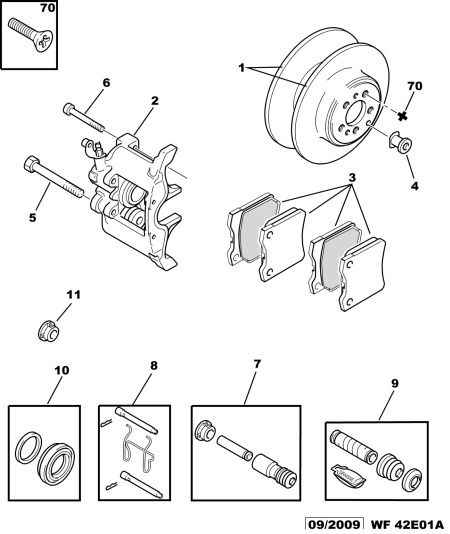 PEUGEOT 4448 66 - Repair Kit, brake caliper onlydrive.pro