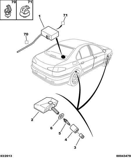 CITROËN 5430 02 - Loss tire pressure detector: 04 pcs. onlydrive.pro