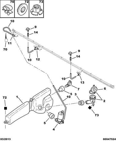 CITROËN 6434.71 - Water Pump, window cleaning onlydrive.pro