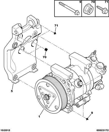 PEUGEOT (DF-PSA) 6453 ZA - Air conditioned compressor detail: 01 pcs. onlydrive.pro