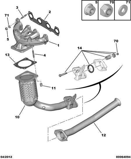 CITROËN 1709.33 - Gasket, exhaust pipe onlydrive.pro