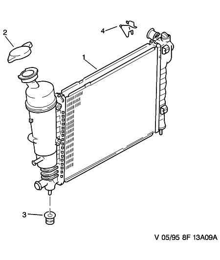 Opel 1327 24 - Cooling radiator: 02 pcs. onlydrive.pro