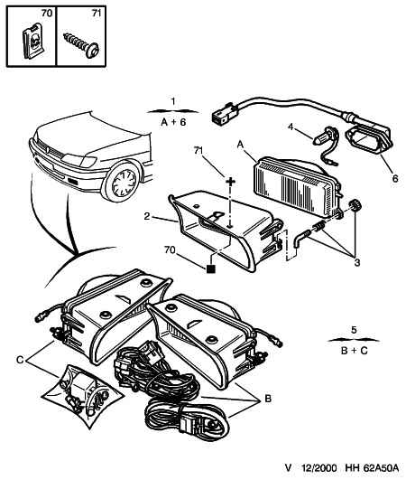 PEUGEOT (DF-PSA) 6216 C0 - Complementary headlight - kit: 02 pcs. onlydrive.pro