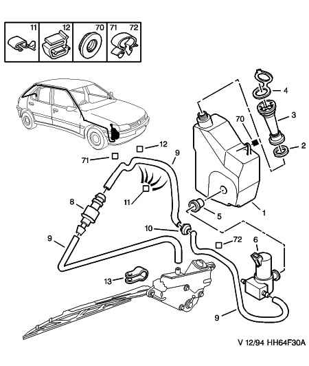 PEUGEOT (DF-PSA) 6434.60 - Водяной насос, система очистки окон onlydrive.pro